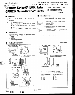 GP1U51X Datasheet PDF Sharp Electronics