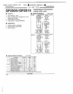 GP2S15 Datasheet PDF Sharp Electronics