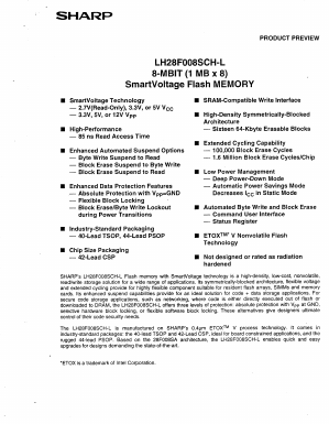 LH28F008SCHB-L12 Datasheet PDF Sharp Electronics