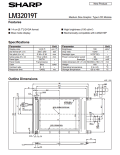 LM32019 Datasheet PDF Sharp Electronics