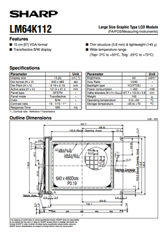 LM64K112 Datasheet PDF Sharp Electronics