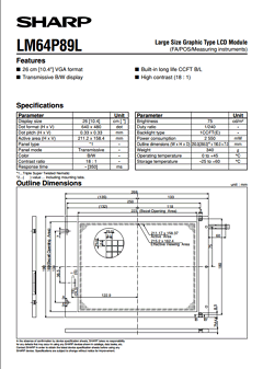 LM64P89L Datasheet PDF Sharp Electronics