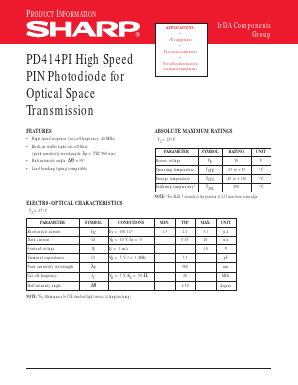 PD414PI Datasheet PDF Sharp Electronics