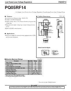 PQ05RF14 Datasheet PDF Sharp Electronics