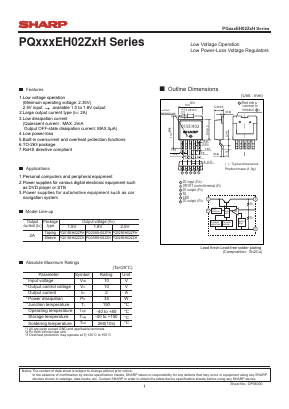 PQ018EH02ZPH Datasheet PDF Sharp Electronics