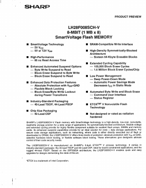 LH28F008SCH-V85 Datasheet PDF Sharp Electronics