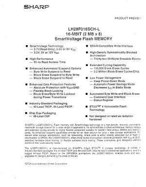 LH28F016SCHT-LF170 Datasheet PDF Sharp Electronics