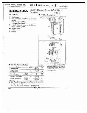IS445 Datasheet PDF Sharp Electronics