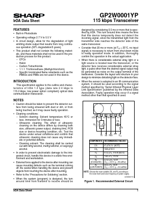 GP2W0001YP Datasheet PDF Sharp Electronics