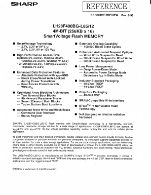 LH28F400BG-L100 Datasheet PDF Sharp Electronics