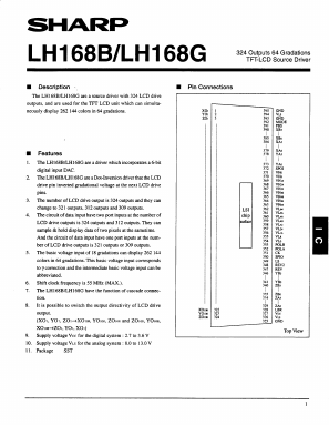 LH168B Datasheet PDF Sharp Electronics