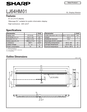 LJ64HM01 Datasheet PDF Sharp Electronics