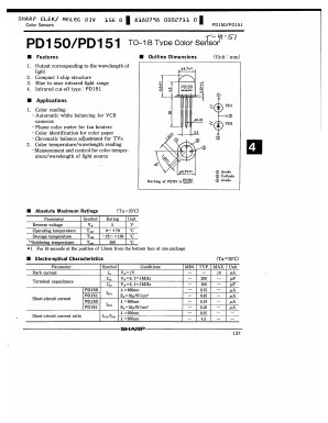 PD150 Datasheet PDF Sharp Electronics