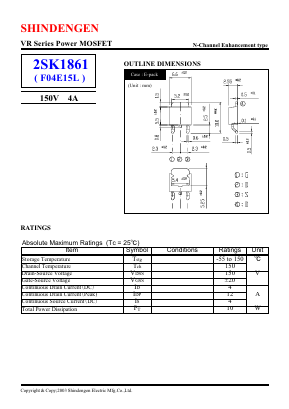 2SK1861 Datasheet PDF Shindengen