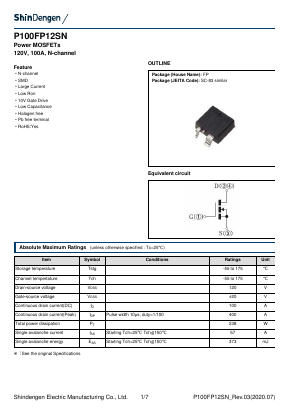 P100FP12SN Datasheet PDF Shindengen