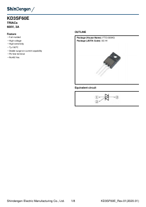 KD3SF60E Datasheet PDF Shindengen