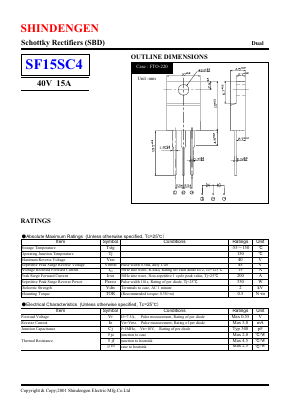 SF15SC4 Datasheet PDF Shindengen