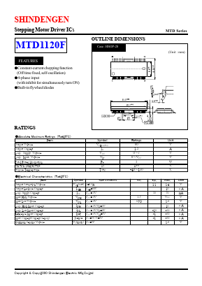 MTD1120F Datasheet PDF Shindengen
