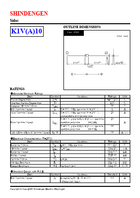 K1V11 Datasheet PDF Shindengen
