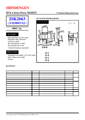 2SK2663 Datasheet PDF Shindengen