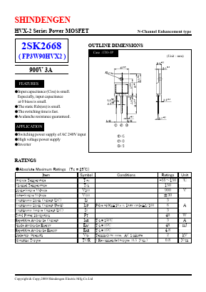 2SK2668 Datasheet PDF Shindengen