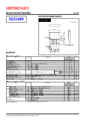 MJ2400 Datasheet PDF Shindengen