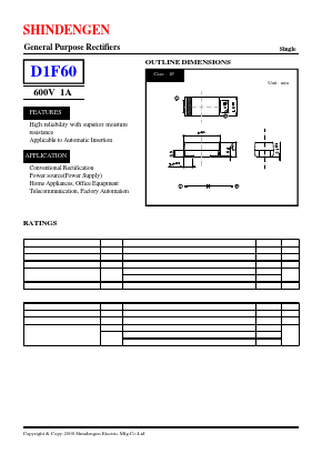 D1F60-5063 Datasheet PDF Shindengen