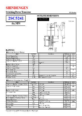 C5241 Datasheet PDF Shindengen