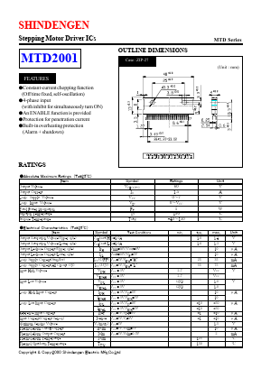 MTD2001 Datasheet PDF Shindengen