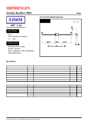 S2S6M Datasheet PDF Shindengen