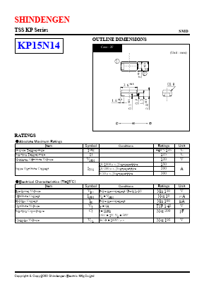 KP15N14 Datasheet PDF Shindengen