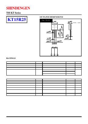 KT15R25 Datasheet PDF Shindengen