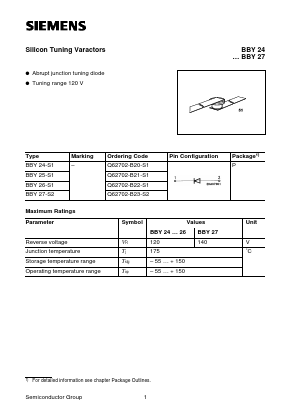 BBY27-S2 Datasheet PDF Siemens AG