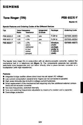 PSB6521-2 Datasheet PDF Siemens AG