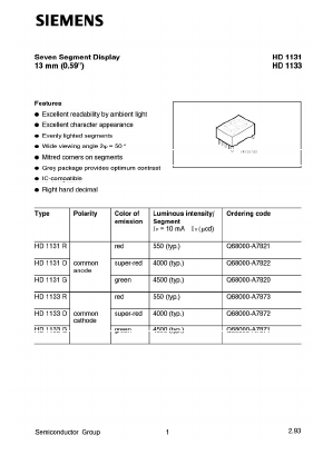 Q68000-A7822 Datasheet PDF Siemens AG