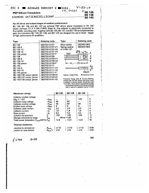 BD140-6 Datasheet PDF Siemens AG