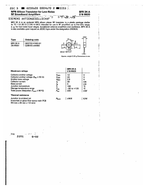 BFR34R Datasheet PDF Siemens AG
