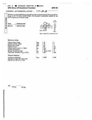 BFW93 Datasheet PDF Siemens AG