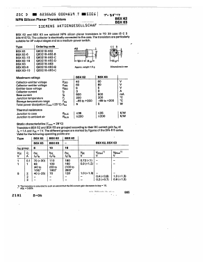 BSX62-10 Datasheet PDF Siemens AG