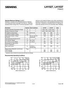 LH1525ACD Datasheet PDF Siemens AG