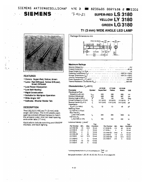 LG3180-H Datasheet PDF Siemens AG