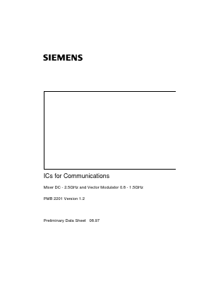 PMB2201 Datasheet PDF Siemens AG