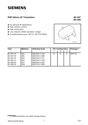 Q62702-C1689 Datasheet PDF Siemens AG