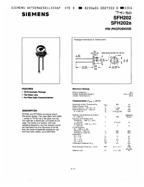 SFH202A Datasheet PDF Siemens AG