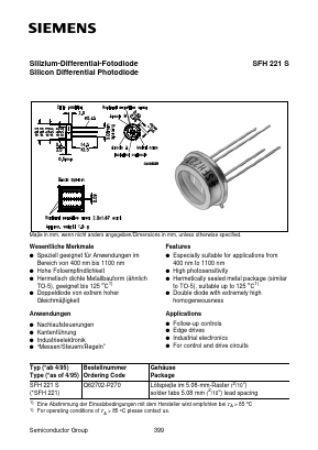 Q62702-P270 Datasheet PDF Siemens AG