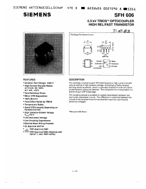 SFH606 Datasheet PDF Siemens AG