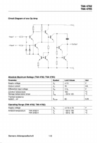TAA4765 Datasheet PDF Siemens AG