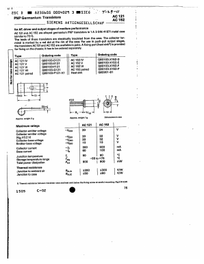 AC121V Datasheet PDF Siemens AG