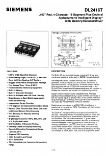 DT2416T Datasheet PDF Siemens AG