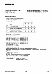 HYB3118160BSJ Datasheet PDF Siemens AG